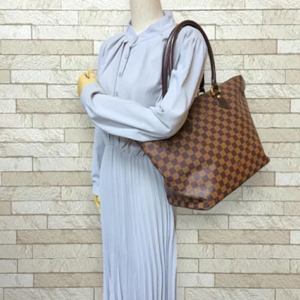 Louis Vuitton Damier Bag Saleya Brown Tote Canvas